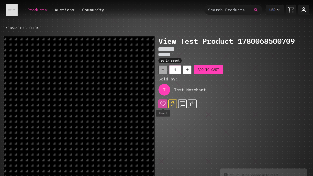 should show login prompt when clicking reaction button (unau